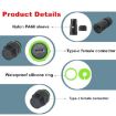 10Gbps IP68 Waterproof Type-C Female to Female Coupler Adapter w/Cover - 5