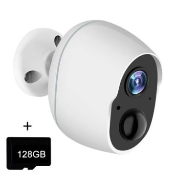 Ultra-HD Infrared Night Vision WiFi Surveillance Camera, 128GB Memory - 1