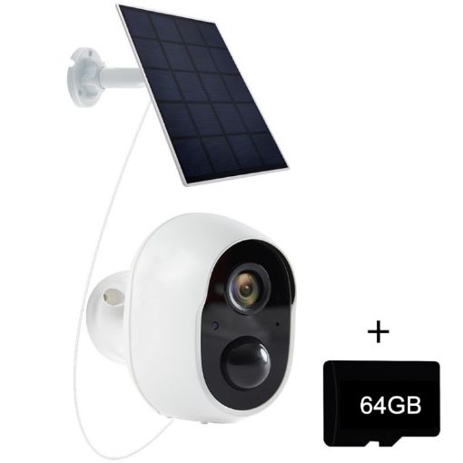 Graffit Home Ultra-HD Solar WiFi Camera, 64GB Memory, EU Plug - 1