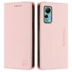 Ulefone Note 14 Pink RFID Leather Phone Case - Dual-Folded Magnetic - 2