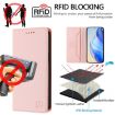 Ulefone Note 17 Pro Pink RFID Leather Case - Dual-Folded Magnetic Suction - 5