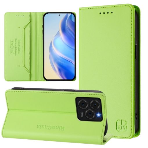 Ulefone Note 20 Pro Grass Green RFID Leather Phone Case Dual-Folded - 1