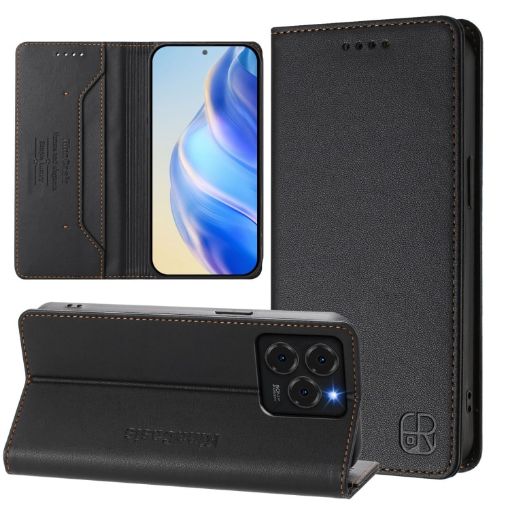 Ulefone Note 20 Pro RC01 Dual-Fold Magnetic RFID Leather Case Black - 1