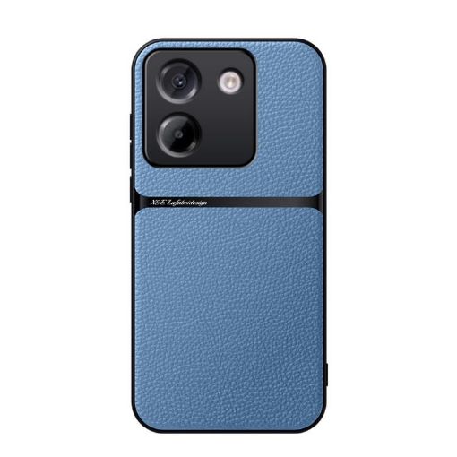 Xiaomi Poco M7 Pro 5G Blue Litchi Leather Shockproof Phone Case - 1