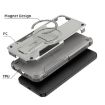 Samsung Galaxy A35 Grey Armor MagSafe Holder Hybrid TPU Phone Case - 4