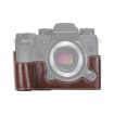 FUJIFILM X-H1 PU Leather Camera Half Case Base, 1/4" Thread, Coffee - 1