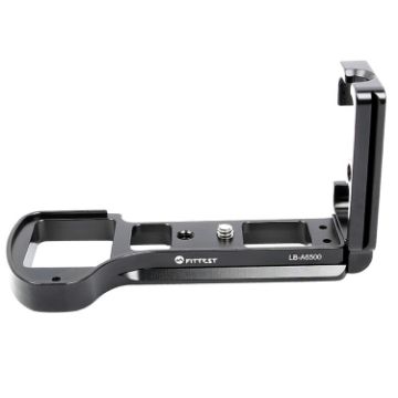 Sony A6500 L Plate Bracket Base Holder FITTEST LB-A6500 Black - 1