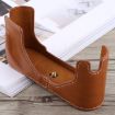 Leica M9 Camera Half Case Base - 1/4" Thread PU Leather (Brown) - 2