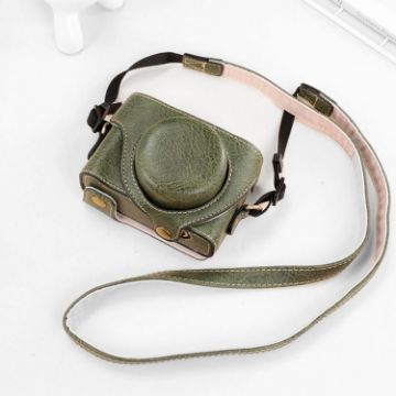 Sony ZV-1F/ZV1M2 Full Body Camera PU Leather Case Bag with Strap Green - 1