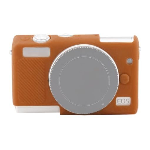 Canon EOS M200 Soft Silicone Protective Case - Brown Cover - 1