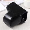 Sony A6400 Full Body Camera PU Leather Case Bag with Strap - Black - 3