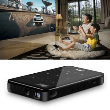 P09 4K Ultra HD DLP Mini Projector, Android 6.0, WiFi, Bluetooth, Black - 1