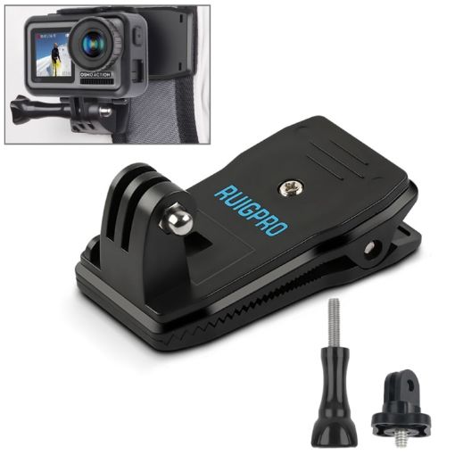 RUIGPRO 360 Rotation Backpack Mount for GoPro, Insta360, DJI Cameras - 1