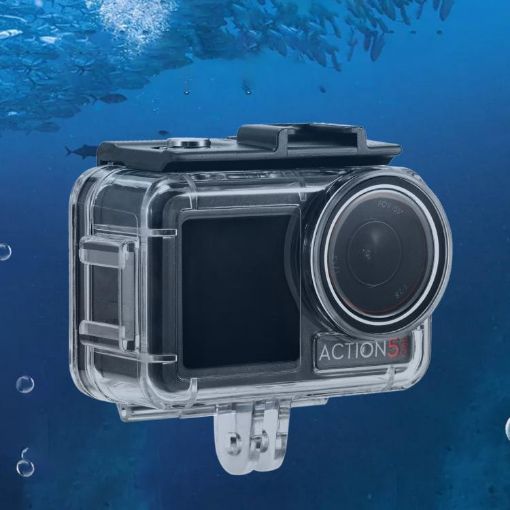 DJI Osmo Action 5 Pro/3/4 Waterproof Housing Case 40m Diving Transparent - 1