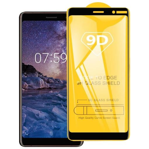 9D Full Glue Tempered Glass Screen Protector for Nokia 7 Plus - 1