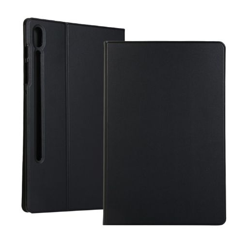 Galaxy Tab S6 T860 Leather Case, Black - Elastic Texture, Holder, Flip - 1