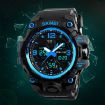 SKMEI 1155B Men's Outdoor Sports Waterproof Large Dial Watch - Black - 8