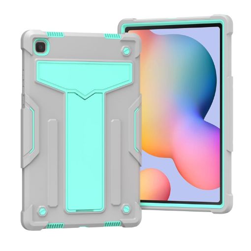 Samsung Galaxy Tab A7 10.4 (2020) Shockproof Case Grey/Mint Green - 1