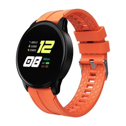 B7 0.96" Smart Watch - Sleep, Heart Rate & Blood Pressure Monitor (Orange) - 1