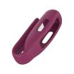 Fitbit Inspire 2 Wine Red Silicone Clip Case Cover Steel Sheet - 4