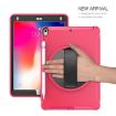 iPad Pro 10.5" 360 Rotating Protective Cover with Holder & Strap, Rose Red - 4