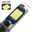 H11/H8 Car Fog Lights 2PCS 24LEDs SMD-3030 White/Gold DC12-24V 8.6W - 5