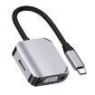 HW-6002 Type-C/USB-C to HDMI + VGA Adapter Converter (Grey) - 1