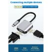 HW-6002 Type-C/USB-C to HDMI + VGA Adapter Converter (Grey) - 3