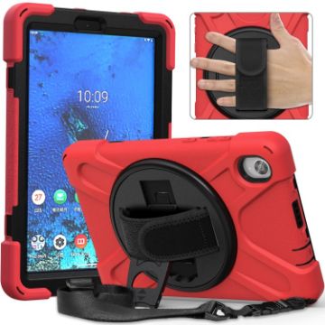 Lenovo Tab M8 (2020) 8" Shockproof Case with Holder & Straps - Red - 1