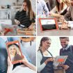 Samsung Galaxy Tab A 8.0 (2019) Shockproof Case with Holder - Grey Orange - 6