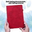 Red Peacock Embossed Flip Leather Case for Samsung Galaxy Tab A7 T500 - 4