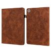 Samsung Galaxy Tab A7 T500 Peacock Embossed Flip Leather Case Brown - 1