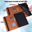 Samsung Galaxy Tab A7 T500 Peacock Embossed Flip Leather Case Brown - 9