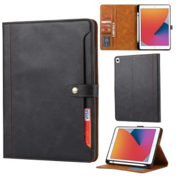 Black Leather Case for iPad Pro 10.5: Wallet, Card Slots, Photo Frame - 1
