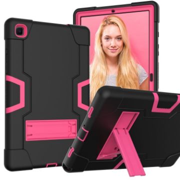 Shockproof Case for Samsung Galaxy Tab A7 10.4 (2020) - Black/Rose Red - 1