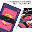 Samsung Galaxy Tab A7 10.4 Case, Navy Blue/Rose Red Silicone + PC Holder - 3