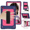 Samsung Galaxy Tab A7 10.4 Case, Navy Blue/Rose Red Silicone + PC Holder - 4