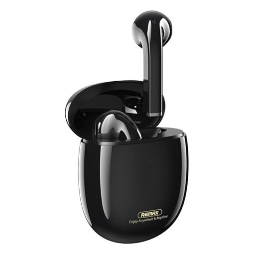 Remax TWS-23 Bluetooth 5.0 Magnetic True Wireless Earphones Black - 1