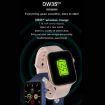 DW35PRO 1.75" IPX7 Waterproof Smart Watch, Steel Strap, Bluetooth, Black - 4