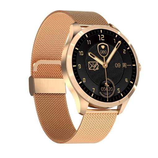 Q9L 1.28" IPS Smart Watch Gold - IP67 Waterproof, BP/Heart/Sleep Monitor - 1