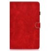 Samsung Galaxy Tab A7 Lite T220 Red Leather Case with Holder & Slots - 2