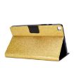 Samsung Galaxy Tab A7 Lite T220 Gold Glitter Flip Leather Case with Holder - 6