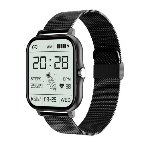 GT20 1.69" TFT Smart Watch, IP67, Music/Bluetooth Call, Steel Strap - 1
