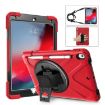 Shockproof Red Silicone + PC Case w/ Holder, Strap & Pen Slot for iPad Pro 10.5 - 1