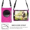 Shockproof Rose Red Silicone PC Case for iPad Pro 10.5 with Straps & Slot - 4