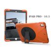 Shockproof Orange Silicone + PC Case with Holder for iPad Pro 10.5 - 4