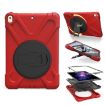 Shockproof Red Silicone + PC Case with Holder for iPad Pro 10.5 - 2