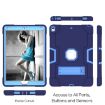 Navy Blue Shockproof Silicone + PC Case with Holder for iPad Pro/Air 10.5 - 4