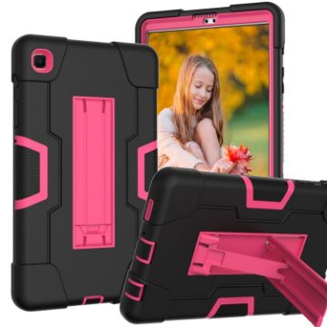 Shockproof Case for Samsung Galaxy Tab A7 10.4 (2020) - Black/Rose Red - 1