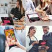 Shockproof Case for Samsung Galaxy Tab A7 10.4 (2020) - Black/Rose Red - 6